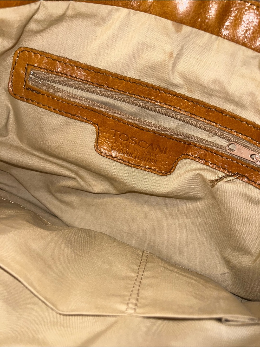 Mustard Yellow Leather Shoulder Tote with Front Flap Pocket - Picture 4 of 5